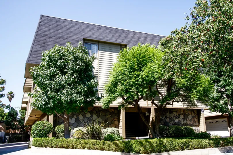The landscaping around California East in Glendale California