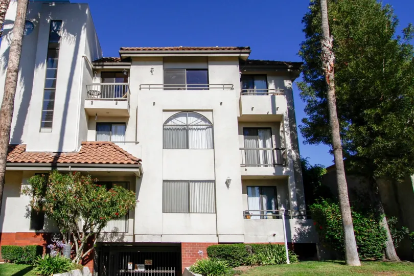 The balconies at the Campbell Regency in Glendale California