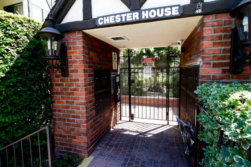 The entrance into the Chester House