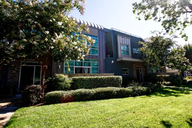 The hedges that surround Doran Lofts