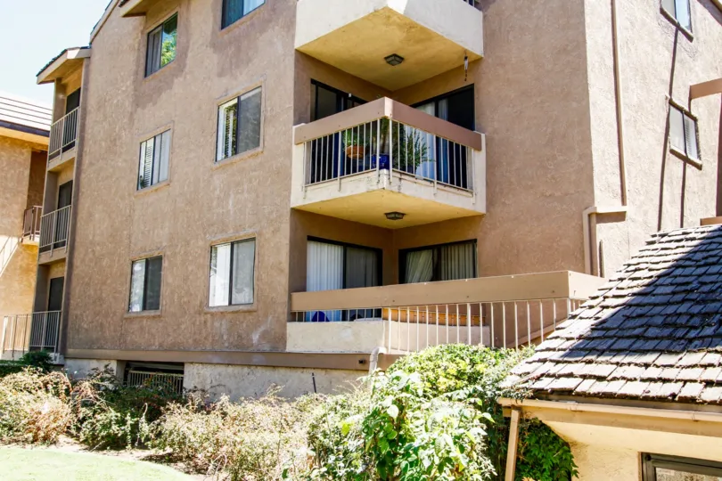 The balconies at the Fairview Gardens in Glendale California