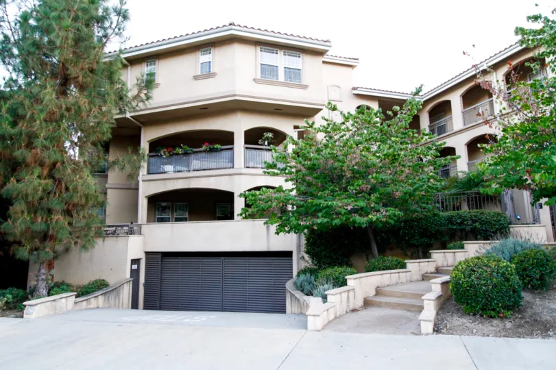The parking for Fairway Villas in Glendale California