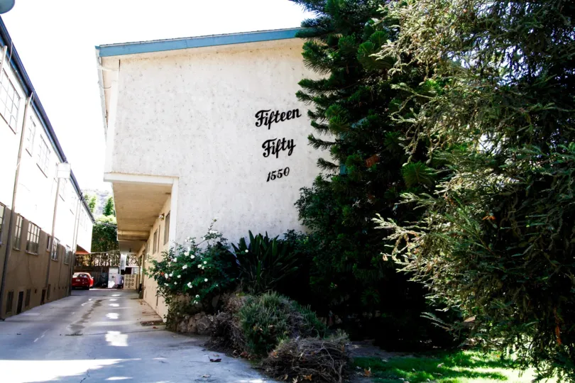 The address on the building at Fifteen Fifty  in Glendale California
