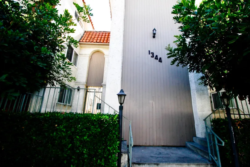 The address of the Glenoaks Villa on the building