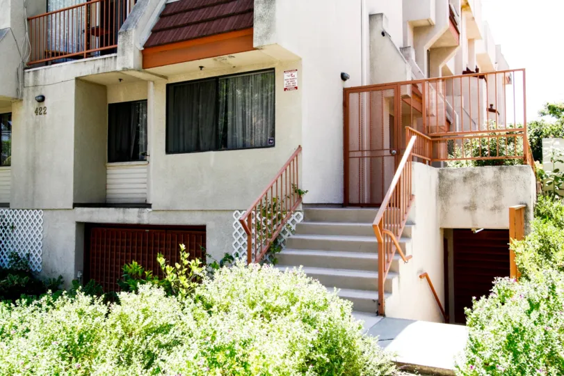 The stairs up to Hawthrone Villas