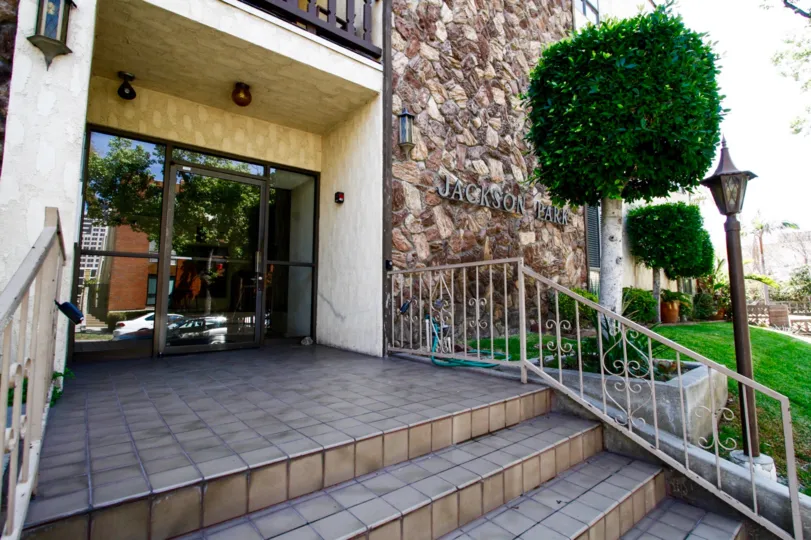 The stairs up to Jackson Park