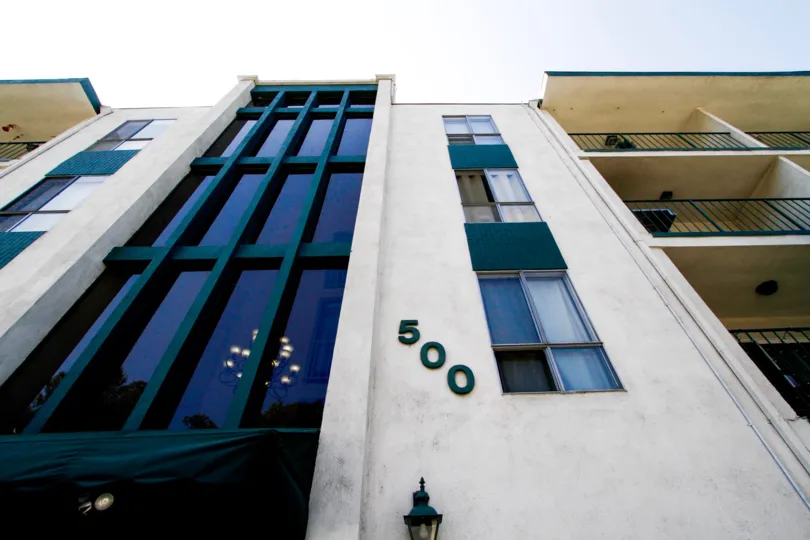 The address of Jackson Place on the building