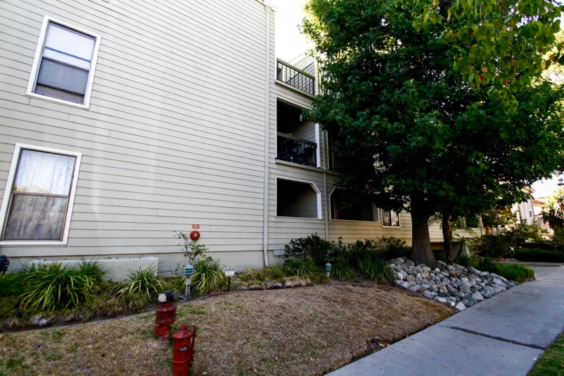 The sidewalk in front of Kenwood Village