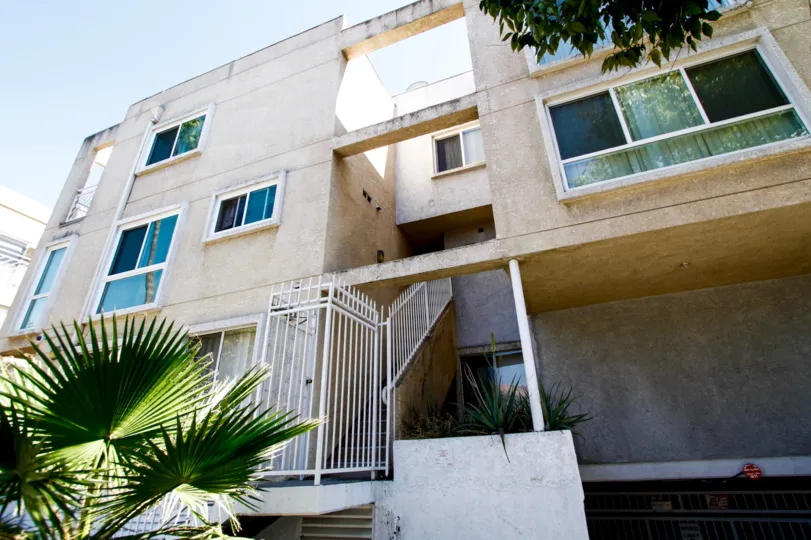 The stairs up to the Maple Condos