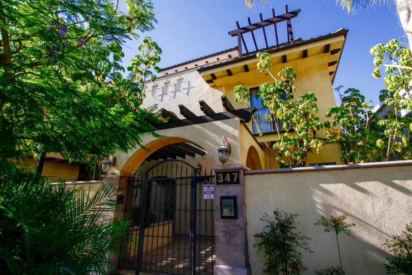 The entrance into Milford Mediterranean Villas
