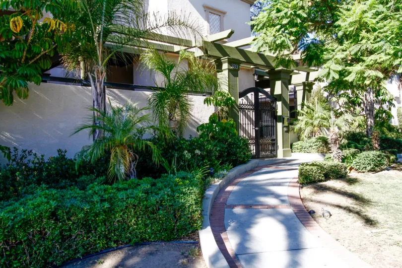 The landscaping around Milford Villas