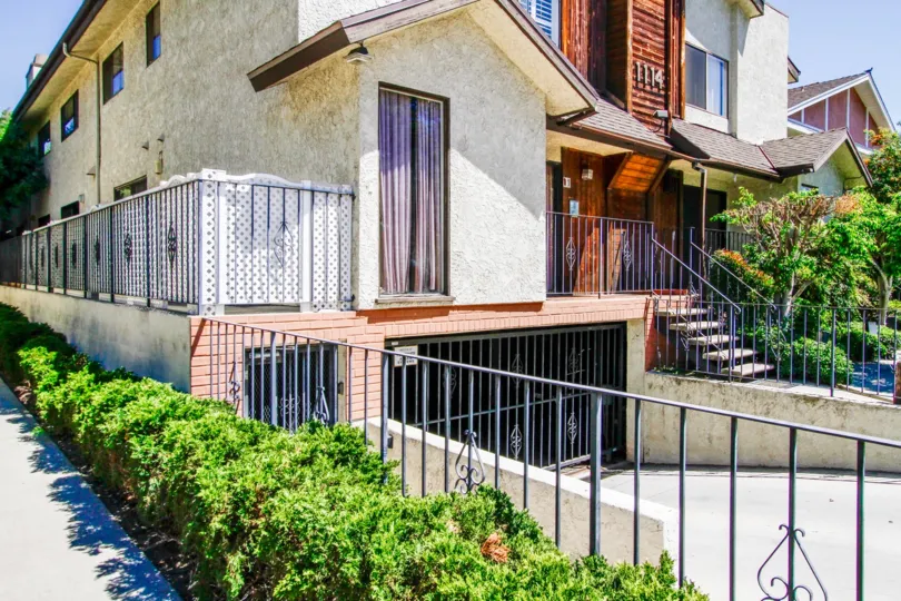 The garage for residents at the Park Villa Townhomes