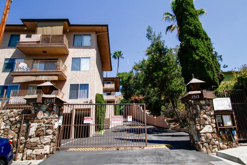 The gate entrance into the Terrace View in Glendale California