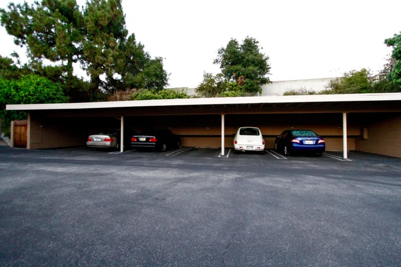 The garage for parking at The Highlands in Glendale California