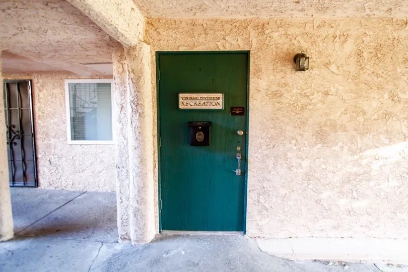 The door into the Verdugo Penthouse in Glendale California