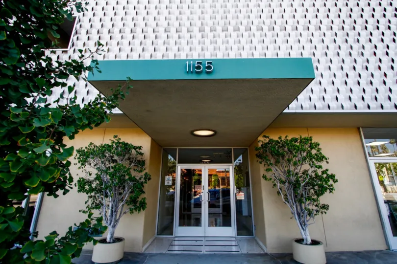 The entrance into the Verdugo Towers