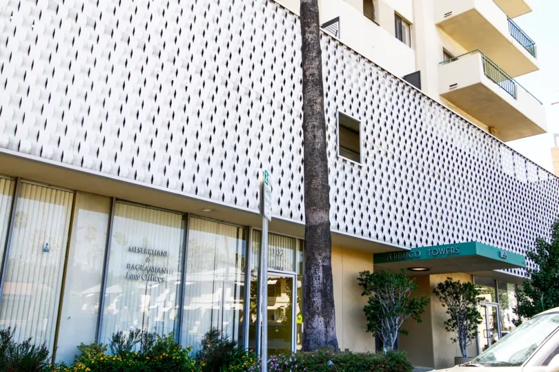 The offices beside Verdugo Towers
