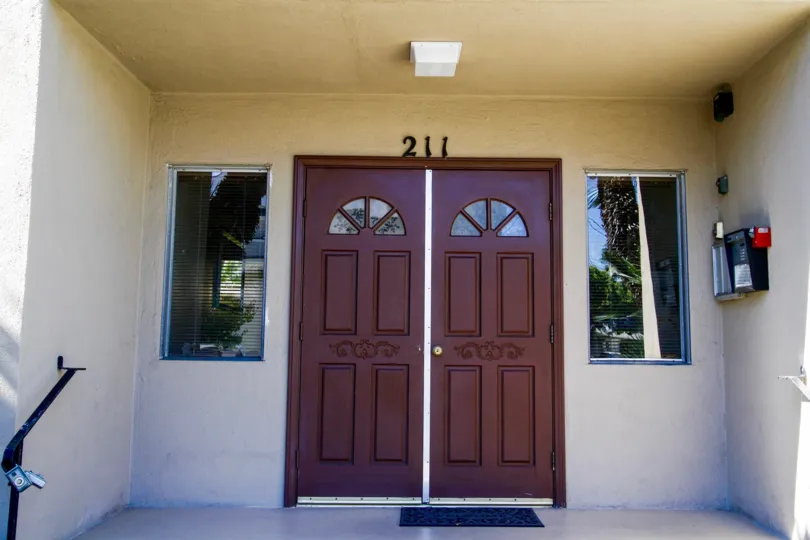 The address of Verdugo Villa above the entrance