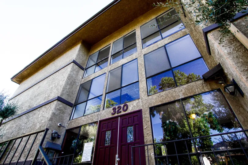 The address of Verdugo Vista on the building