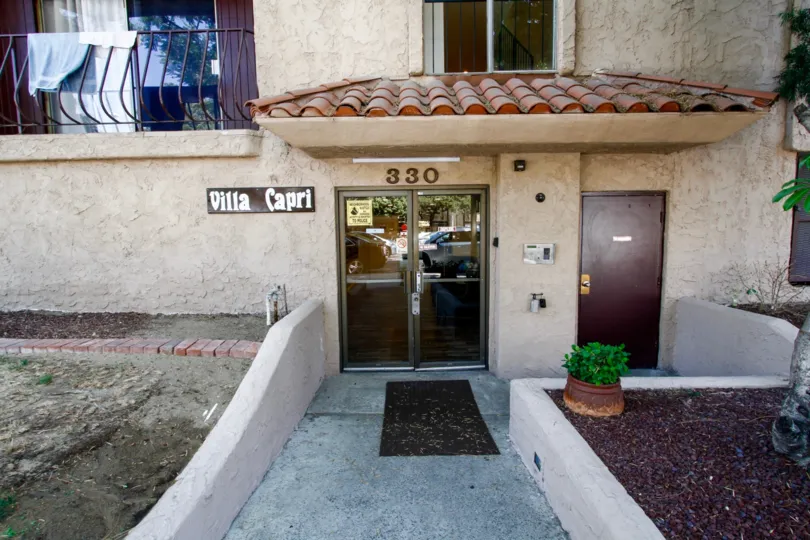 The Villa Capri name on the building