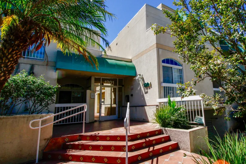 The entrance into Viola Plaza