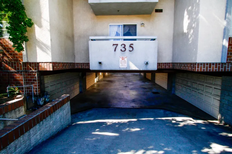 The parking for West California Townhomes in Glendale California