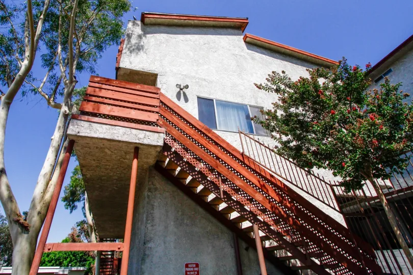 The stairs up to Windsor View Villas