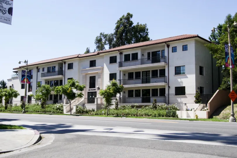 The landscaping seen at 4661 Wilshire in Hancock Park