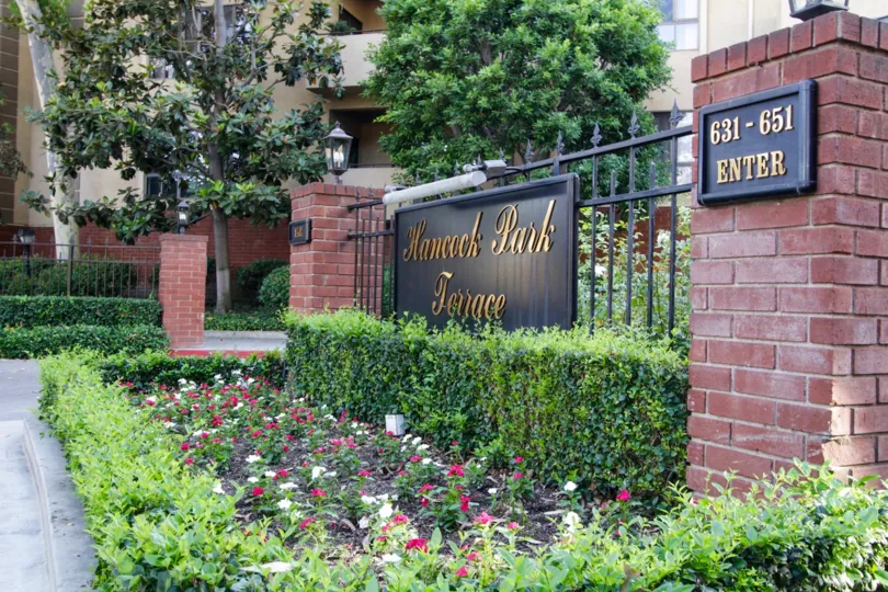 The landscaping of the Hancock Park Terrace