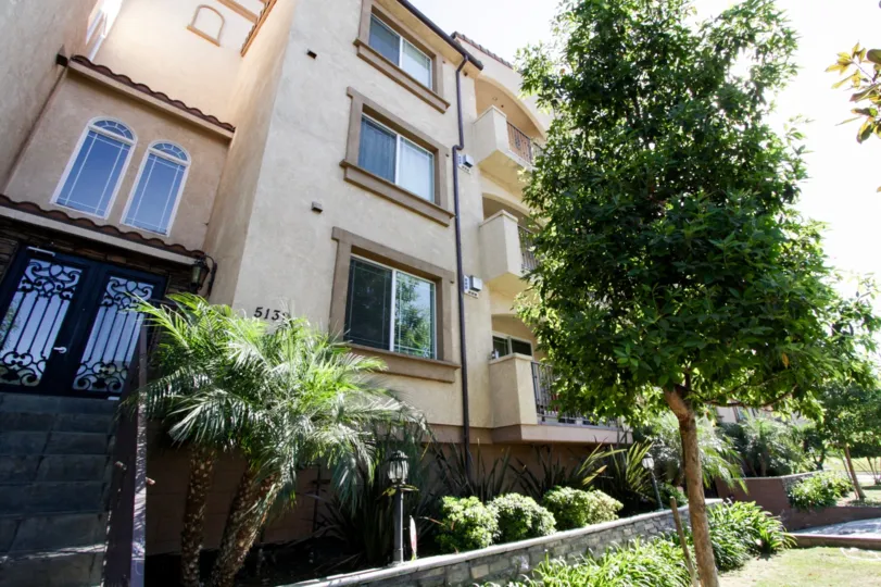 The landscaping around the Maplewood Courtyard