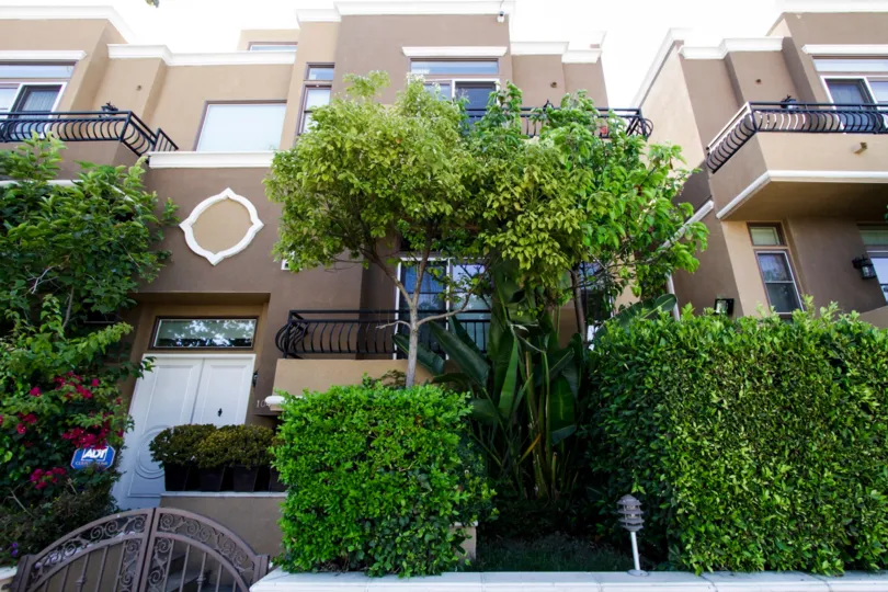 The gate for parking at the Marbella Terraces West