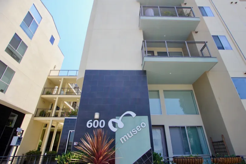 Entrance to the one and only Museo apartments, Hancook Park, California