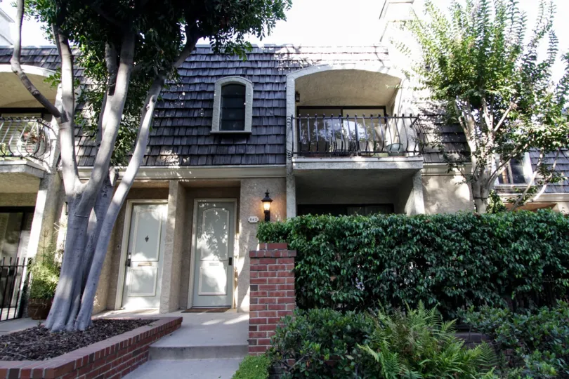 The doors into units at the Wilshire Country Manor
