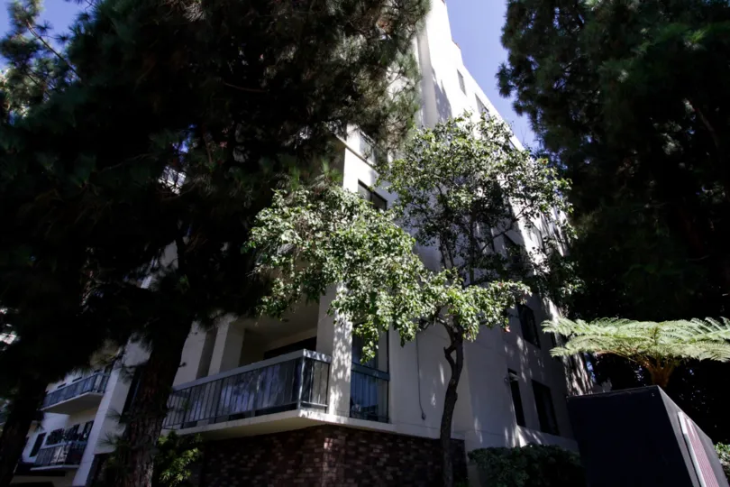 The landscaping at the Wilshire Freemont