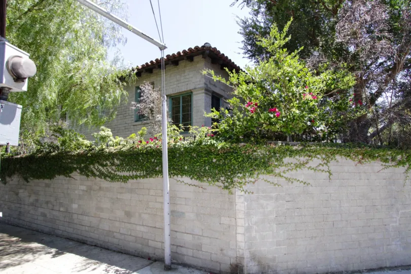 A block wall add privacy to the El Cabrillo residence