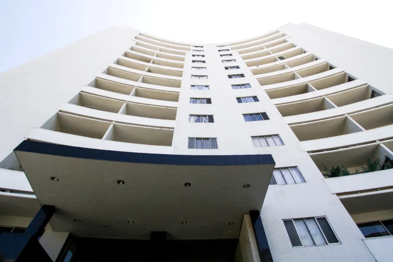 Franklin Towers is a multistory curved building