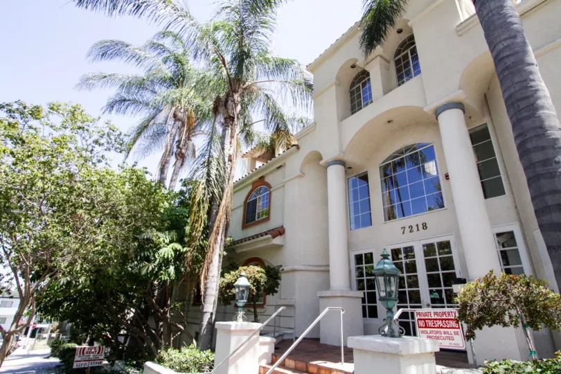 Hillside Gardens is a Mediterranean style building in Hollywood