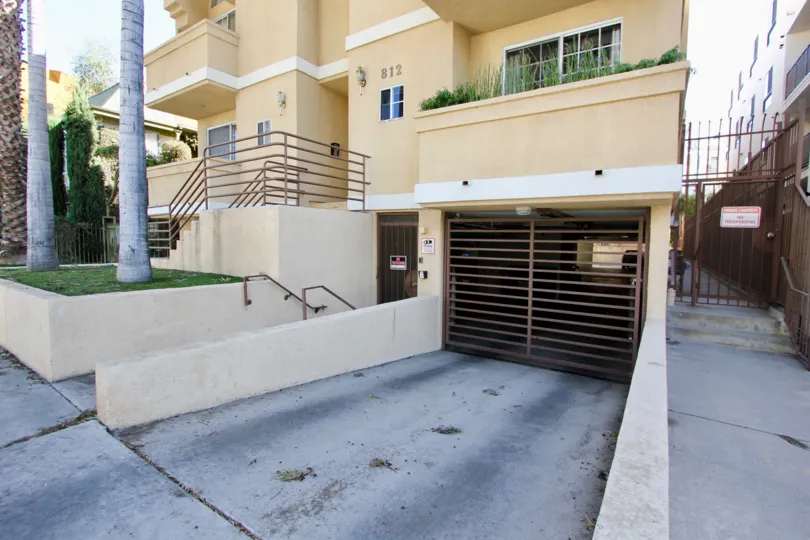 The parking for residents of Hudson Homes