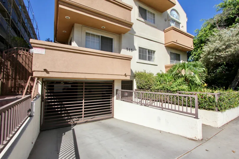 The parking for residents of Hudson Terrace