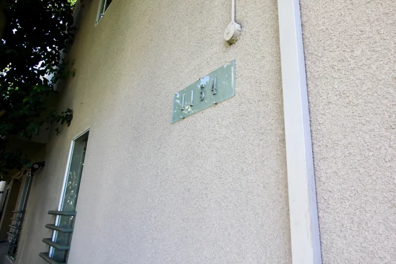 The address plaque at Orange Drive