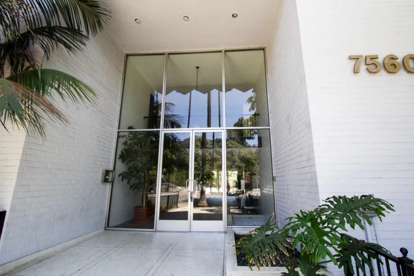 Oversized entry doors to Sierra Terrace in Hollywood