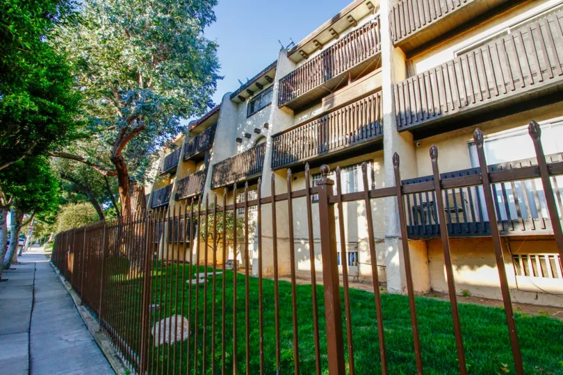 The balconies at Eucalyptus Grove in Inglewood