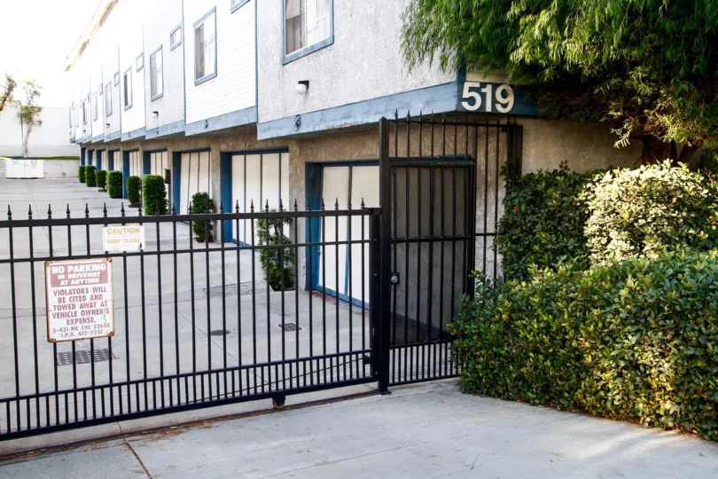 The parking for Hazel Manor