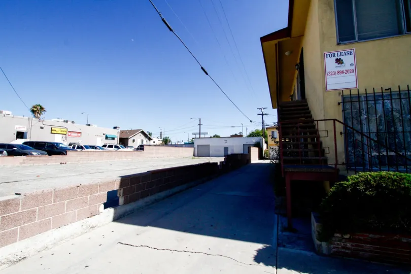 The driveway into Kelso Townhomes in Inglewood