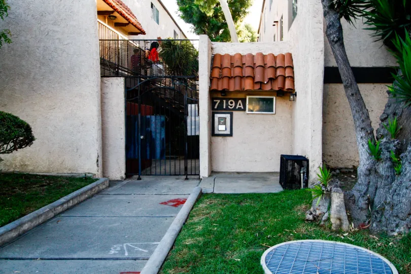 The gated entrance into Las Casitas