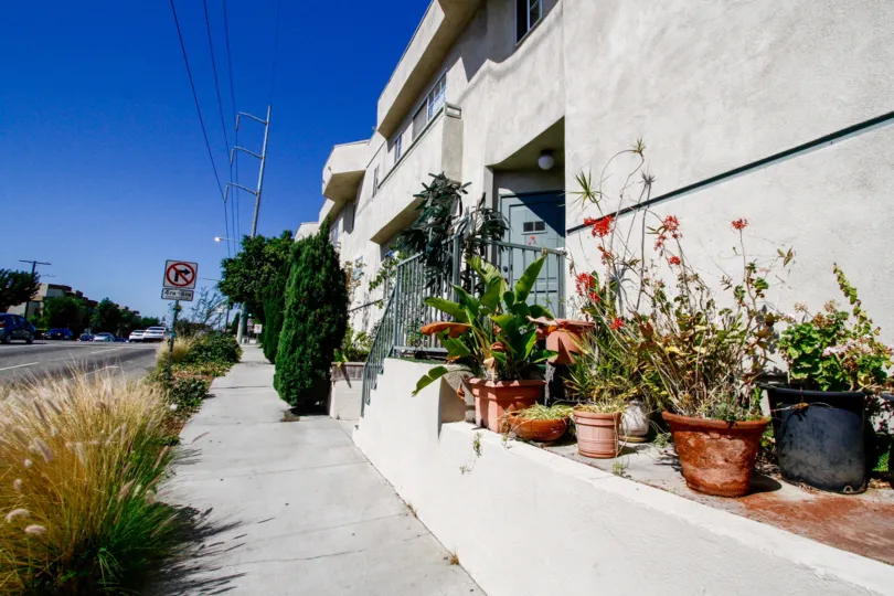The sidewalk around Park La Cienega