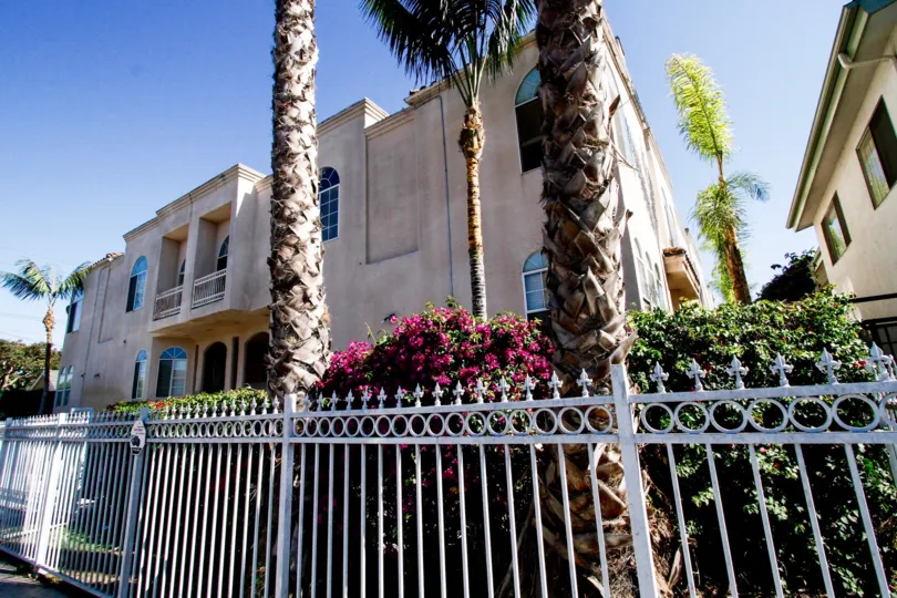 The landscaping around Queen Villas