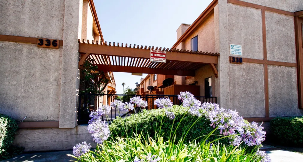 The landscaping seen at the Regent Square