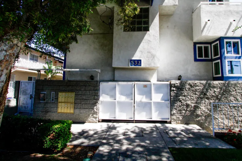 The gate into Venice Way Townhomes