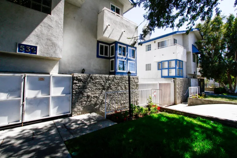 The balconies seen at the Venice Way Townhomes